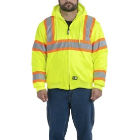 HVJ571 Berne Men's Hi-Vis Class 3 Hooded Active Jacket