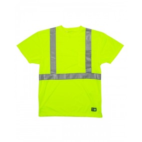 HVK012 Berne Men's Class 2 Performance Pocket Hi Vis T-Shirt