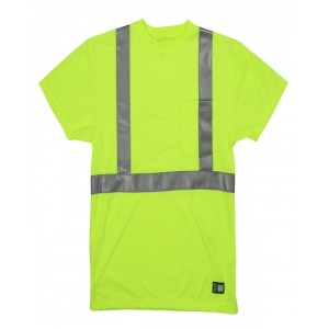 HVK012T Berne Men's Tall Class 2 Performance Hi-Vis Short Sleeve T-Shirt