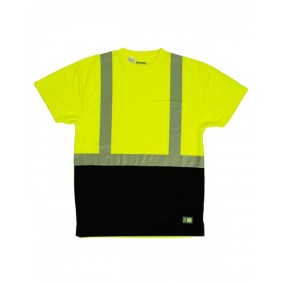 HVK017 Berne Unisex Class 2 Color Blocked Pocket Hi-Vis T-Shirt