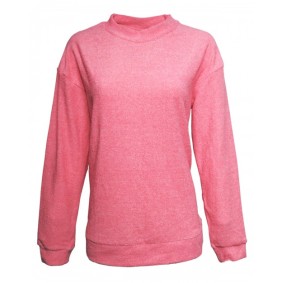 JA8428 J America Ladies' Weekend French Terry Mock Neck Crew Sweatshirt