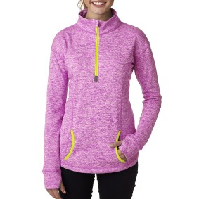 JA8617 J America Ladies' Cosmic Fleece Quarter Zip