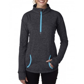 JA8617 J America Ladies' Cosmic Fleece Quarter Zip