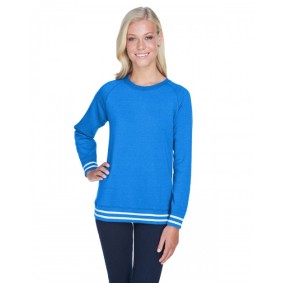 JA8652 J America Ladies' Relay Crewneck Sweatshirt