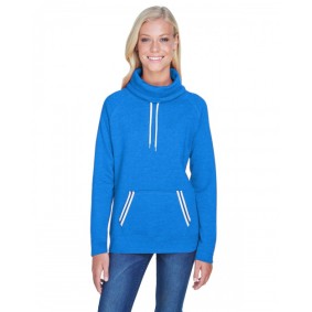 JA8653 J America Ladies' Relay Cowl Neck Sweatshirt