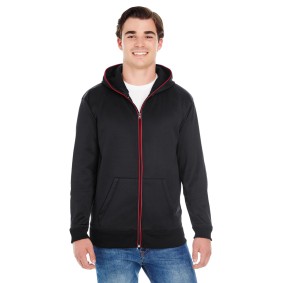 JA8668 J America Adult Glow Full Zip Hooded Sweatshirt