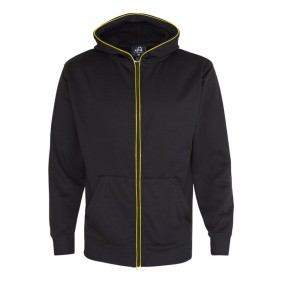 JA8668 J America Adult Glow Full Zip Hooded Sweatshirt