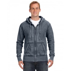 JA8916 J America Adult Vintage Zen Full-Zip Fleece Hooded Sweatshirt