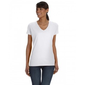 L39VR Fruit of the Loom Ladies' HD Cotton V Neck T-Shirt