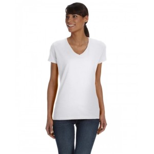 L39VR Fruit of the Loom Ladies' HD Cotton V Neck T-Shirt