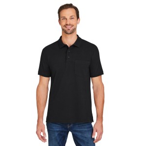 M205P Harriton Men's Valiant Snag Protect Pocket Cotton Polo Shirt