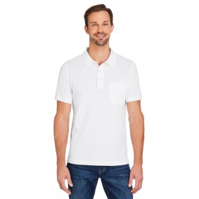 M205P Harriton Men's Valiant Snag Protect Pocket Cotton Polo Shirt