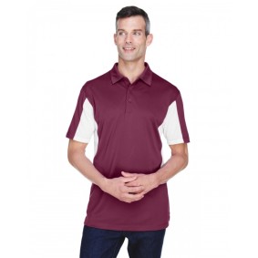 M355 Harriton   Men's Side Blocked Micro-Pique Polo