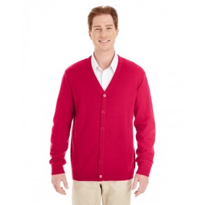 M425 Harriton Men's Pilbloc V-Neck Button Cardigan Sweater