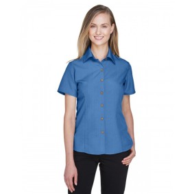 M560W Harriton Ladies' Barbados Textured Camp Collar Shirt