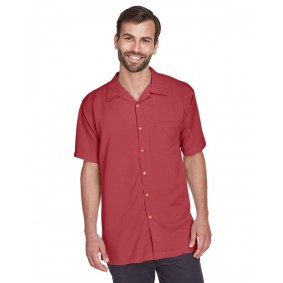 M570 Harriton Men's Bahama Cord Camp Collar Shirt