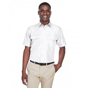 M580 Harriton Men's Key West Performance Staff Short Sleeve Woven Shirt