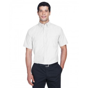 M600S Harriton Men's Short Sleeve Oxford Shirt with Stain-Release