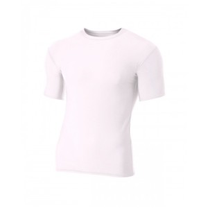 N3130 A4 Adult Polyester Spandex Short Sleeve Compression Shirt