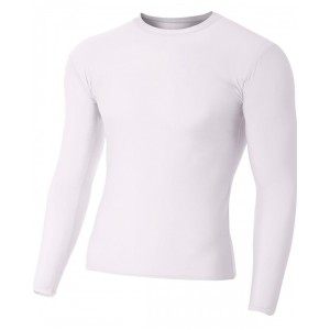 N3133 A4 Adult Polyester Spandex Long Sleeve Compression Shirt