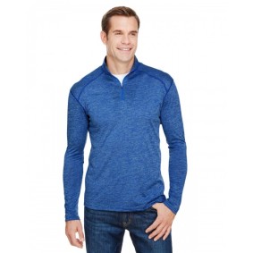 N4010 A4 Men's Tonal Space-Dye Quarter Zip Sweater