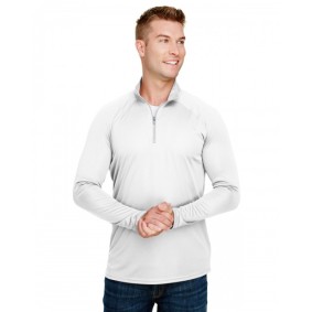 N4268 A4 Adult Daily Quarter Zip Sweater