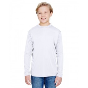 NB3165 A4 Youth Long Sleeve Cooling Performance Crew Neck T Shirt