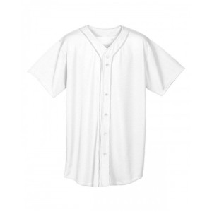 NB4184 A4 Youth Short Sleeve Full Button Baseball Jersey