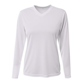 NW3425 A4 Ladies' Long Sleeve Sprint V Neck T-Shirt