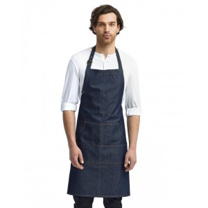 RP126 Artisan Collection by Reprime Unisex Jeans Stitch Denim Bib Apron