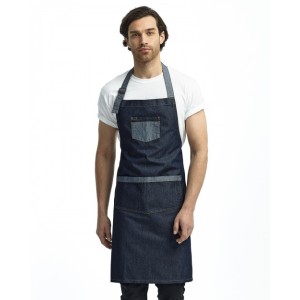 RP127 Artisan Collection by Reprime Unisex Domain Contrast Denim Bib Apron