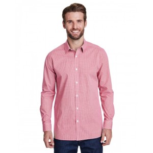 RP220 Artisan Collection by Reprime Men's Microcheck Gingham Long Sleeve Cotton Shirt