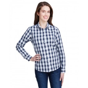 RP350 Artisan Collection by Reprime Ladies' Mulligan Check Long Sleeve Cotton Shirt