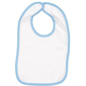 RS1004 Rabbit Skins Contrast Trim Infant Bib