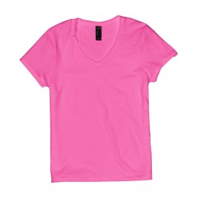 S04V Hanes Ladies' Perfect-T V Neck T-Shirt