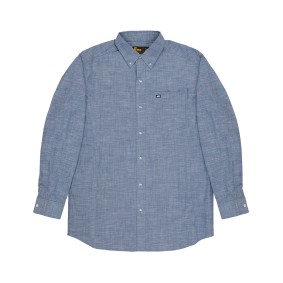 SH28 Berne Men's Foreman Flex180 Chambray Woven Button Down Shirt