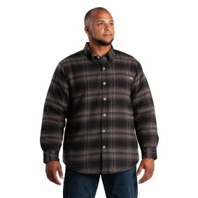 SH77 Berne Men's Heartland Sherpa Lined Flannel Shirt Jacket