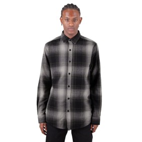 SHHFS Shaka Wear Men's Plaid Flannel Overshirt