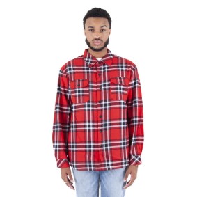 SHPFJ Shaka Wear Men's Plaid Flannel Jacket