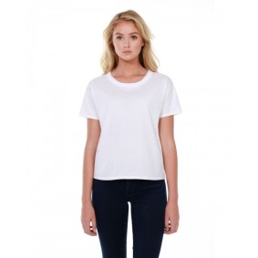 ST1017 StarTee Ladies' Raw-Neck Boxy T-Shirt