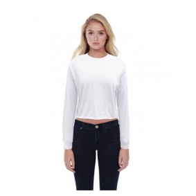 ST1170 StarTee Ladies' Long Sleeve Crop Boyfriend T-Shirt