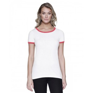 ST1431 StarTee Ladies' CVC Ringer T-Shirt