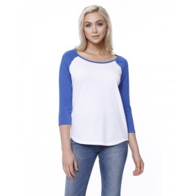 ST1475 StarTee Ladies' CVC Long Sleeve Raglan Shirt