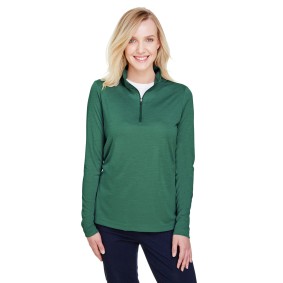 TT31HW Team 365 Ladies' Zone Sonic Heather Performance Quarter Zip Sweater