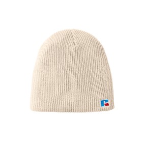 UB89UHB Russell Athletic Core R Patch Beanie Hat