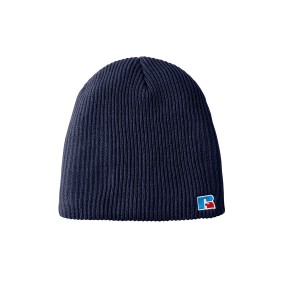 UB89UHB Russell Athletic Core R Patch Beanie Hat