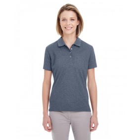 UC100W UltraClub Ladies' Heathered Pique Polo Shirt