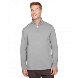 UC792 UltraClub Men's Coastal Pique Fleece Quarter Zip Jacket