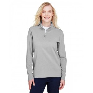 UC792W UltraClub Ladies' Coastal Pique Fleece Quarter Zip Jacket