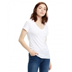 US120 US Blanks Ladies' Made in USA Short Sleeve V Neck T-Shirt